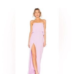 Amanda Uprichard Strapless Lilac Gown